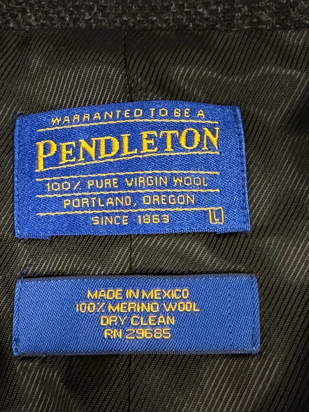 Pendleton Men’s Glen Plaid Wool Blazer Jacket Men’s Size Large 3 Button Pockets